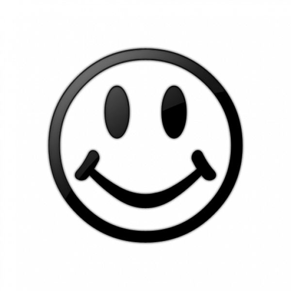 Смайл черно белый