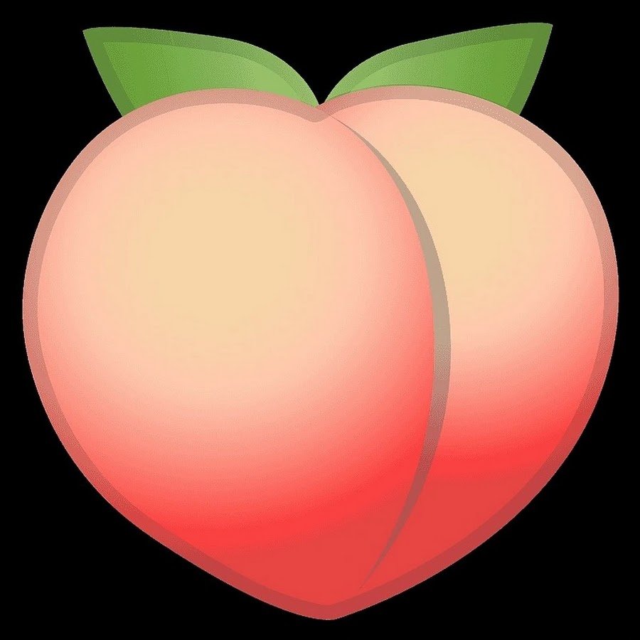 Эмодзи персик на прозрачном фоне