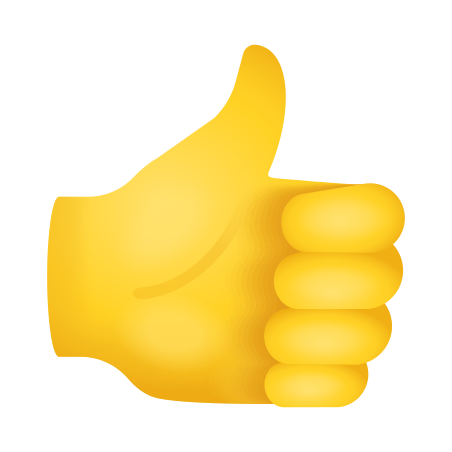 Смайлик большой палец вверх