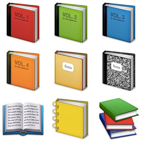 Наклейки в виде книг