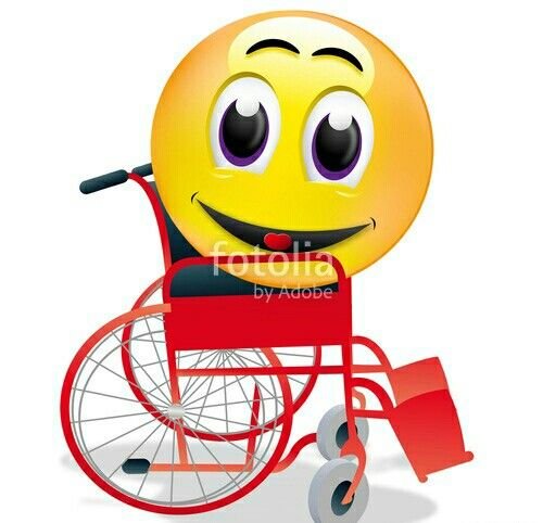 Смайлик инвалидная коляска