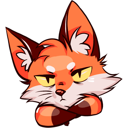 Стикеры Лис Паппи