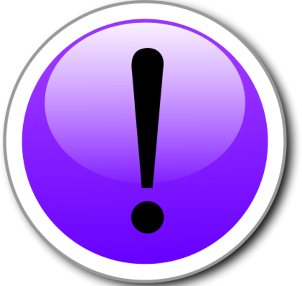 Сиреневый восклицательный знак