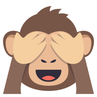 Смайл обезьяна с закрытыми глазами