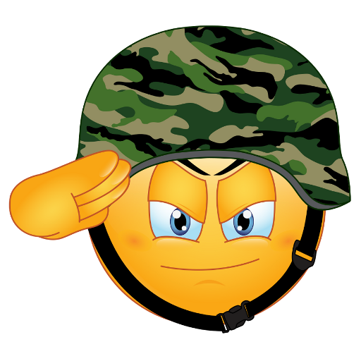 Смайлик в военной форме