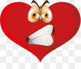 Злой смайлик с сердцем