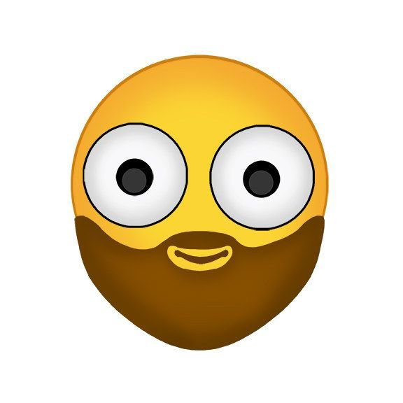 Смайлик с бородой