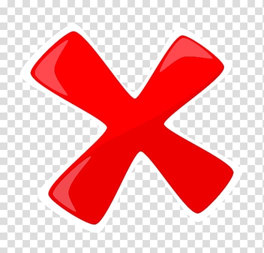 Красный крестик для фотошопа