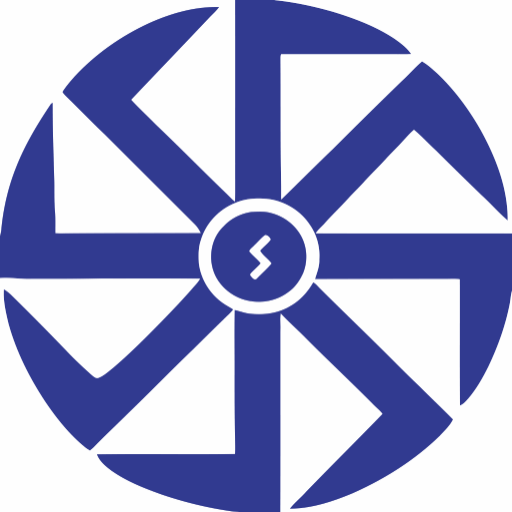 Коловрат на черном фоне