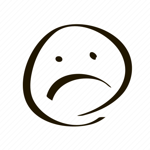 Грустная улыбка на белом фоне