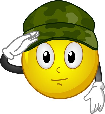 Смайлик отдающий честь