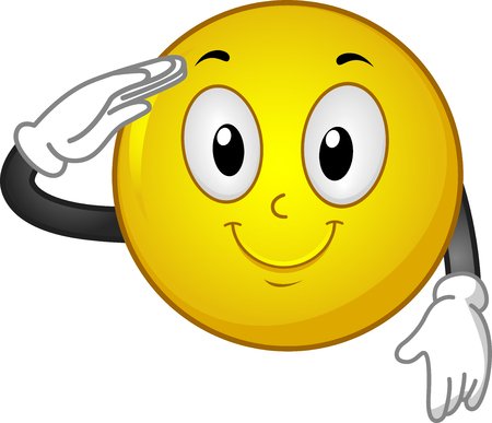 Смайлик отдающий честь