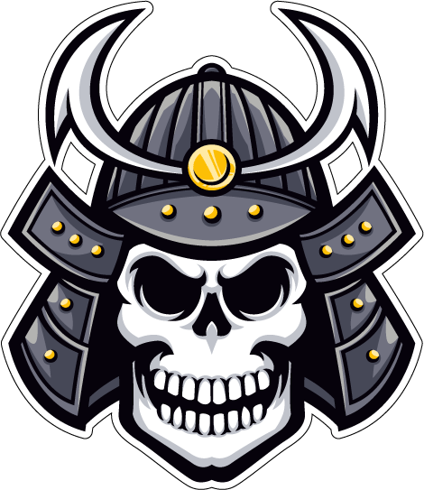 Череп самурая в шлеме