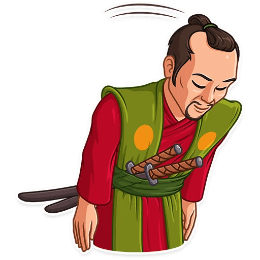 Самурай стикер телеграм