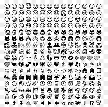 Коды на смайлики черно белые