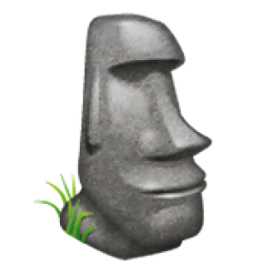 ЭМОДЖИ статуя с острова Пасхи