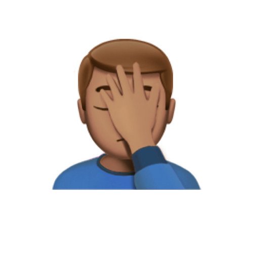 Смайл рука на лбу