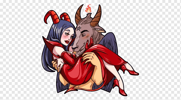 Дьявол и дьяволица Стикеры