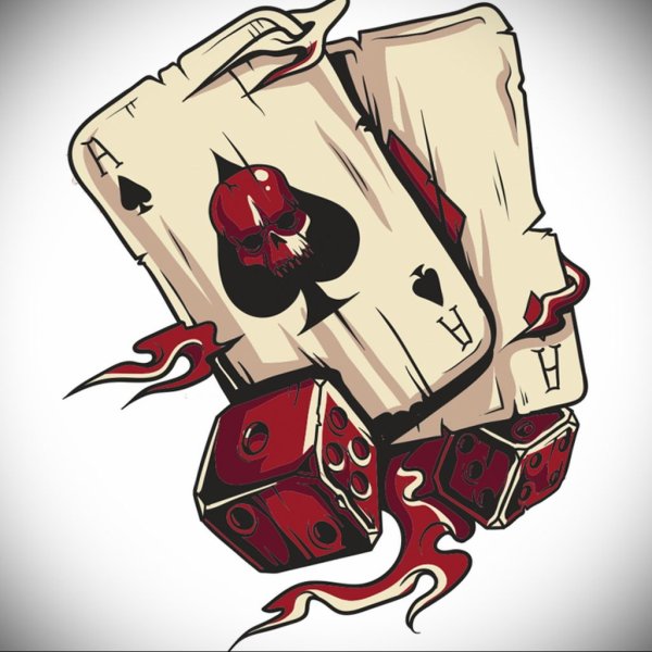 Эскизы тату игральные карты