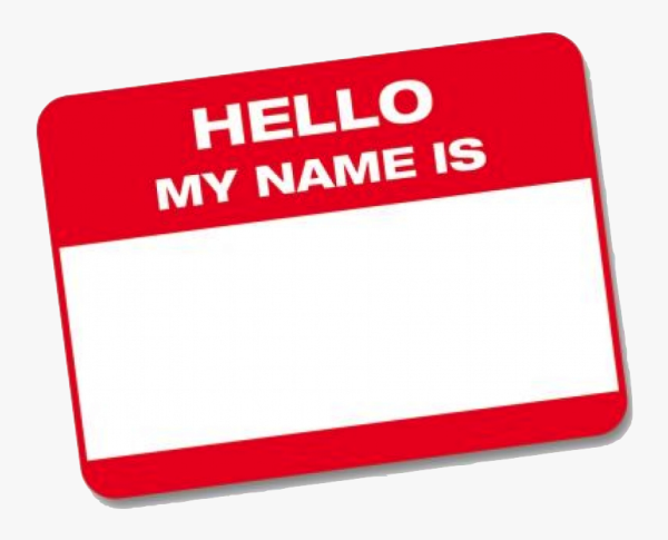 Табличка hello my name is