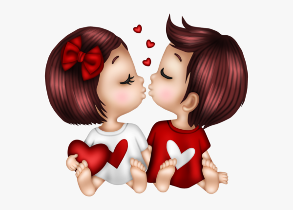 Влюбленные мультяшки