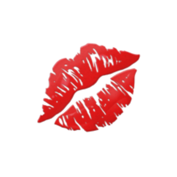 Смайлик поцелуйчик на белом фоне