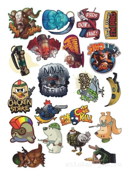 Наклейки CS go