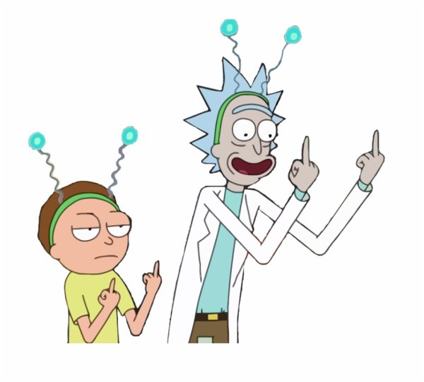 Рик Санчес показывает фак