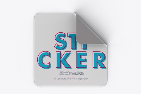 Мокап наклейки