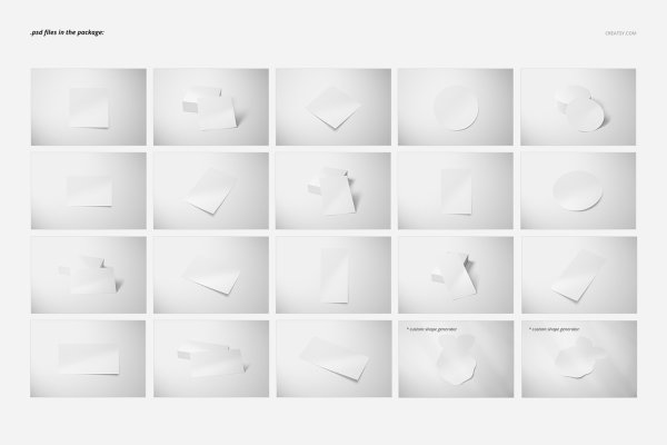 Бумажная наклейка мокап