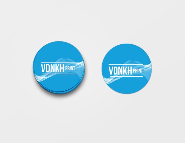 Объемная наклейка мокап