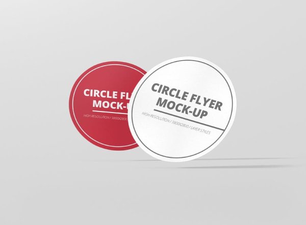 Круглый стикер мокап
