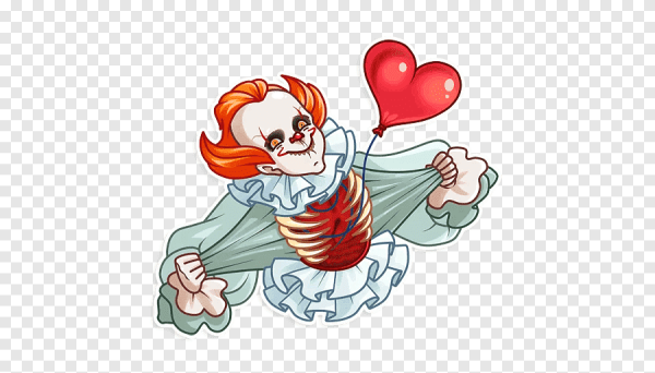 Клоун стикер