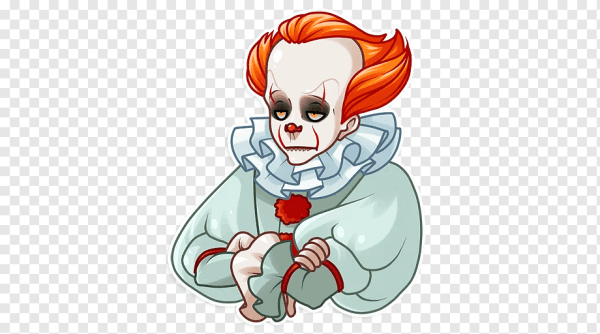 Страшный клоун без фона