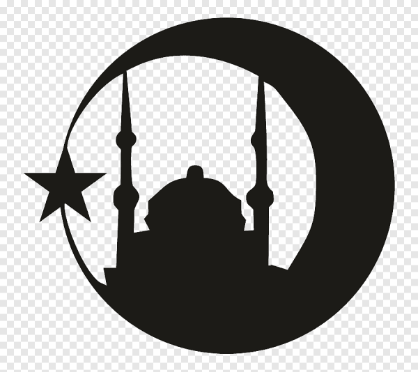 Мусульманский полумесяц с мечетью