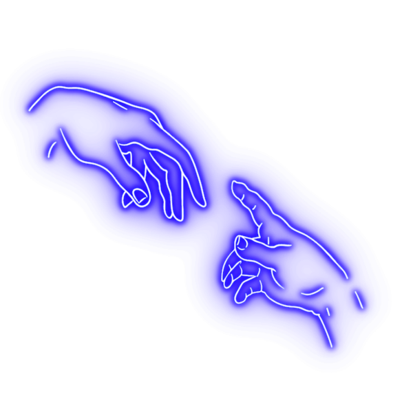 Неоновая надпись без фона