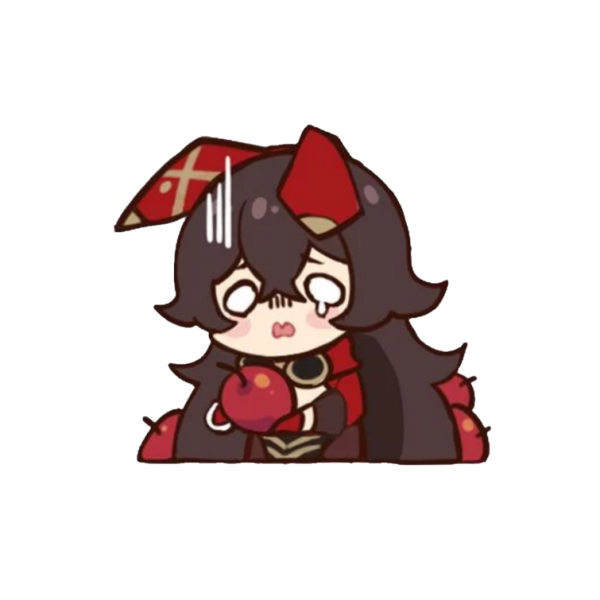 Эмбер Геншин Чиби стикер