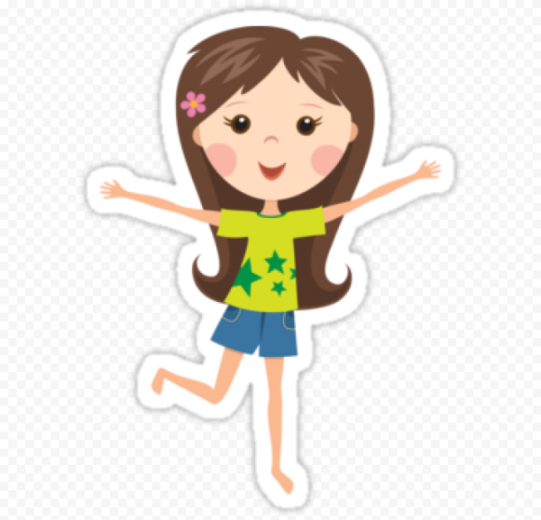 Детские Стикеры девушек