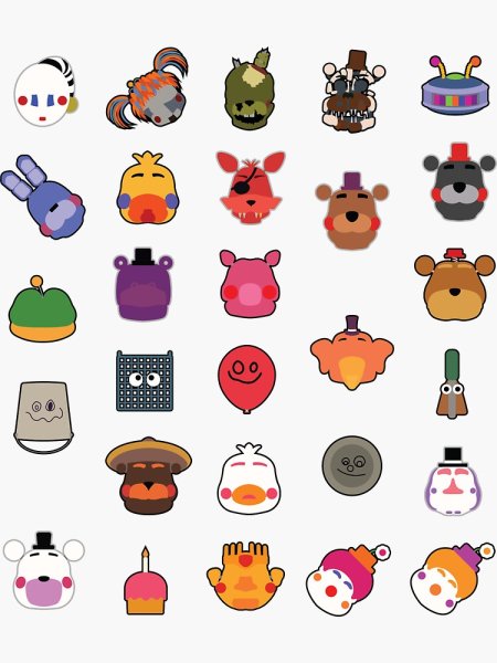 Наклейки по фнафу