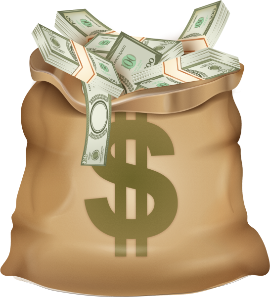 Мешочек с деньгами стикер