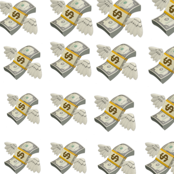 Деньги на прозрачном фоне