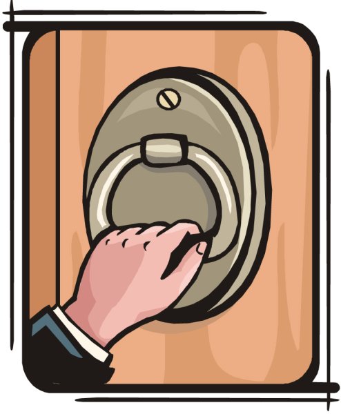 Значок стука в дверь