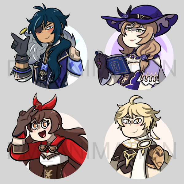 Наклейки Геншин Импакт