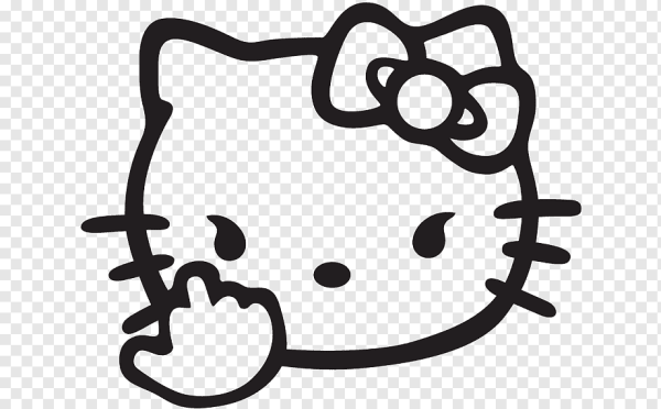 Стикеры Хелло Китти на прозрачном фоне