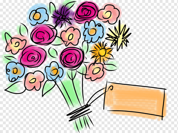 Смайлик с цветами