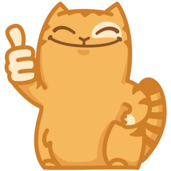 Кот персик Стикеры