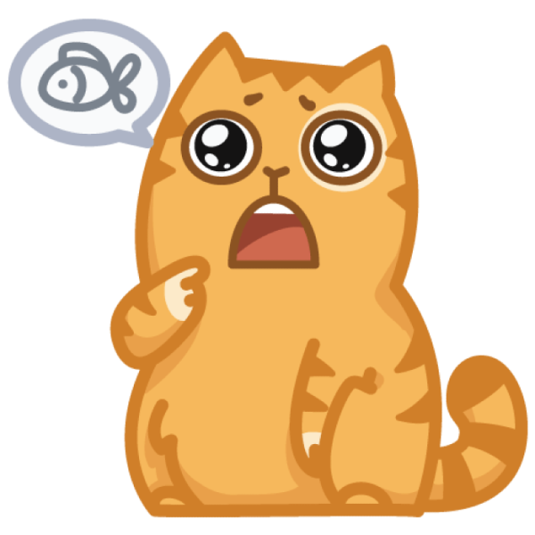 Кот персик Стикеры