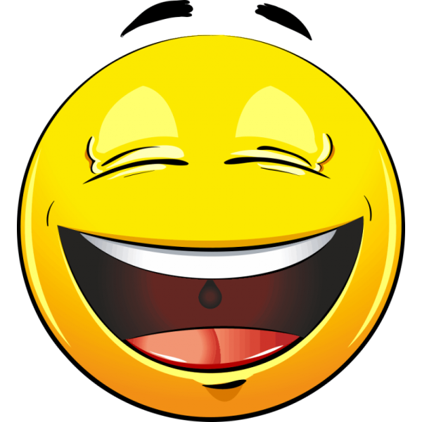 Стикер собака смеется