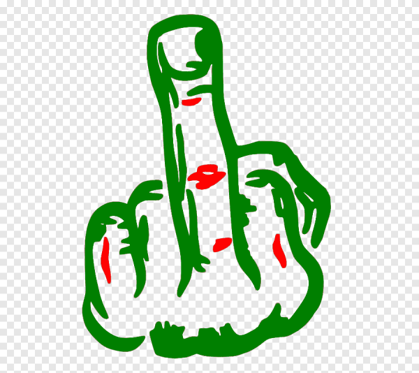 Фак на прозрачном фоне