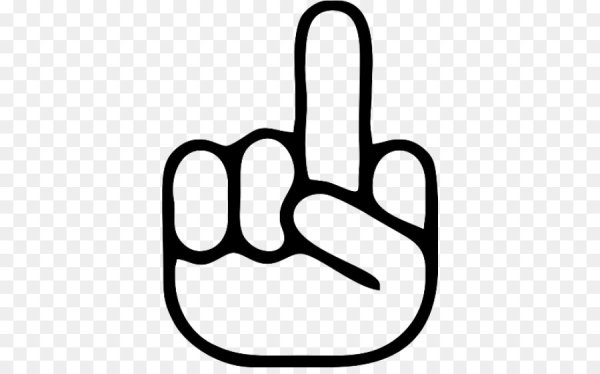 Стикер средний палец